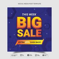 Weekend super sale banner social media post template vector