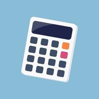 Office calculator. Isolated on a light blue background. vector