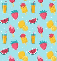 Seamless colorful summer beach pattern vector