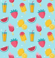 Seamless colorful summer beach pattern vector