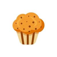 CUPCAKE PASTRY BAKING, CARTOON STYLE, INSULATED ON WHITE BACKGROUND vector
