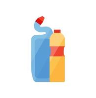 Assorted cleaning items set. Cleaning accessories flat style. vector