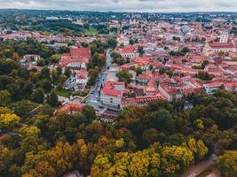 Aerial Views of Vilnius, Lithuania by Drone photo