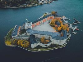 Vaxholm Castle by Drone in Vaxholm, Sweden photo