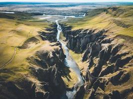 Fjadrargljufur Canyon on the South Coast of Iceland photo