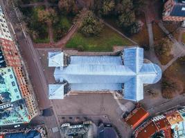 catedral de lund en invierno en skane, suecia foto