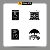 Universal Solid Glyphs Set for Web and Mobile Applications lab app user smart lab employee hands Editable Vector Design Elements