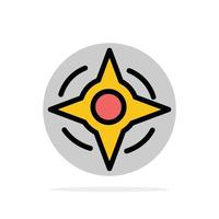 Compass Navigation Way Abstract Circle Background Flat color Icon vector