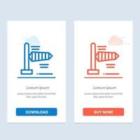 Air Wind Windy  Blue and Red Download and Buy Now web Widget Card Template vector