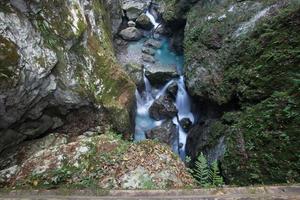 gargantas de tolmin en el parque nacional de triglav en eslovenia foto