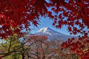 monte. fuji de la pagoda chureito foto