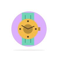 reloj reloj inteligente tiempo teléfono android círculo abstracto fondo color plano icono vector