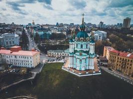 St. Andrew's Church seen in Kyiv, Ukraine photo