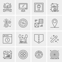 16 Universal Business Icons Vector Creative Icon Illustration to use in web and Mobile Related project