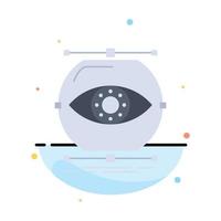 visualize conception monitoring monitoring vision Flat Color Icon Vector