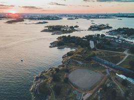 Drone Views from around Suomenlinna in Helsinki, Finland photo