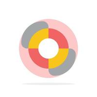 Beach Lifeguard Summer Abstract Circle Background Flat color Icon vector