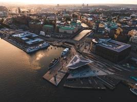 Views from Stenpiren at sunrise in Gothenburg, Sweden photo