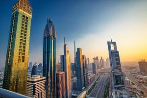 Views of Sheikh Zayed Road in Dubai photo