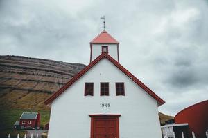 Hvannasund Church in Hattarvik, Faroe Islands photo