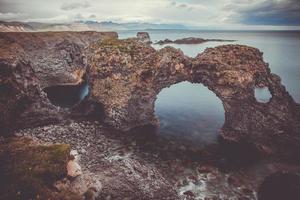 Gatklettur in the Snaefellsness Peninsula in Iceland photo