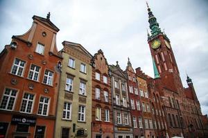 vistas del centro de la ciudad de gdansk, polonia foto