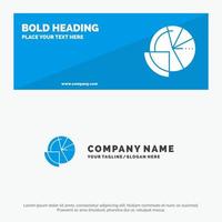 Financial Data Analysis Analytics Data Finance SOlid Icon Website Banner and Business Logo Template vector