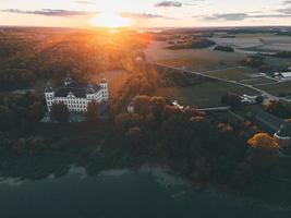 Skokloster Castle at Sunset by Drone in Sweden photo