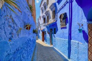 vistas desde todo chefchaouen en marruecos foto