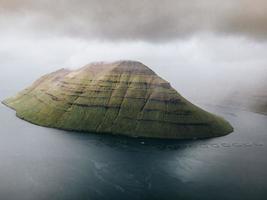 Views of Kunoy from Klakkur in Faroe Islands photo