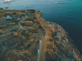 Drone Views from around Suomenlinna in Helsinki, Finland photo