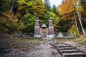 The Russian Chapel in Triglav National Park in Slovenia photo