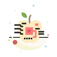 Apple Artificial Biology Digital Electronic Abstract Flat Color Icon Template vector