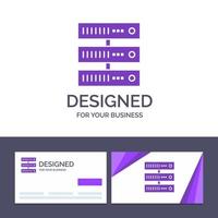 Creative Business Card and Logo template Computing Data Storage Network Vector Illustration