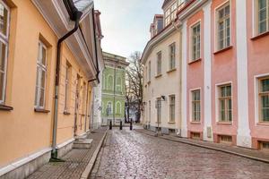 Views on the city streets in Old Town Tallinn photo