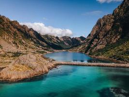 Views from Djupfjorden in the Lofoten Islands in Norway photo