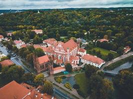 St. Anne's Church by drone in Vilnius, Lithuania photo