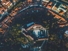 Drone views of Ljubljana Castle in Slovenia photo