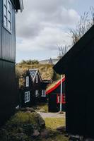 el casco antiguo de torshavn en las islas feroe foto