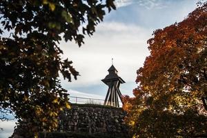 vistas de uppsala, suecia en otoño foto