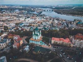 St. Andrew's Church seen in Kyiv, Ukraine photo