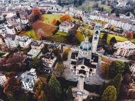 foto aerea de kirche enge en zurich, suiza