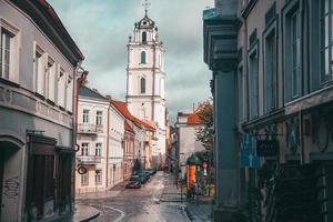 Street Views of Vilnius, Lithuania in Fall photo