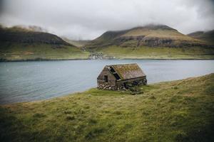 el pueblo de bour en vagar, islas feroe foto