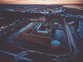 Malmo Castle by drone in Skane, Sweden photo