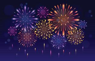 New Year's Festivity Fireworks vector