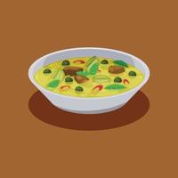 Gaeng Keow Wan background. Design with cartoon style. vector