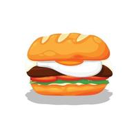 Chivito Uruguay Food. Design with cartoon style. vector