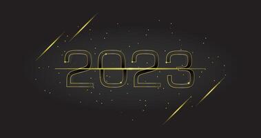 New Year 2023 Golden gradient color background for social media design vector