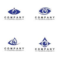 Eye drop logo icon design template vector